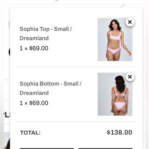 BRAND NEW bathing suit set bikini light pink